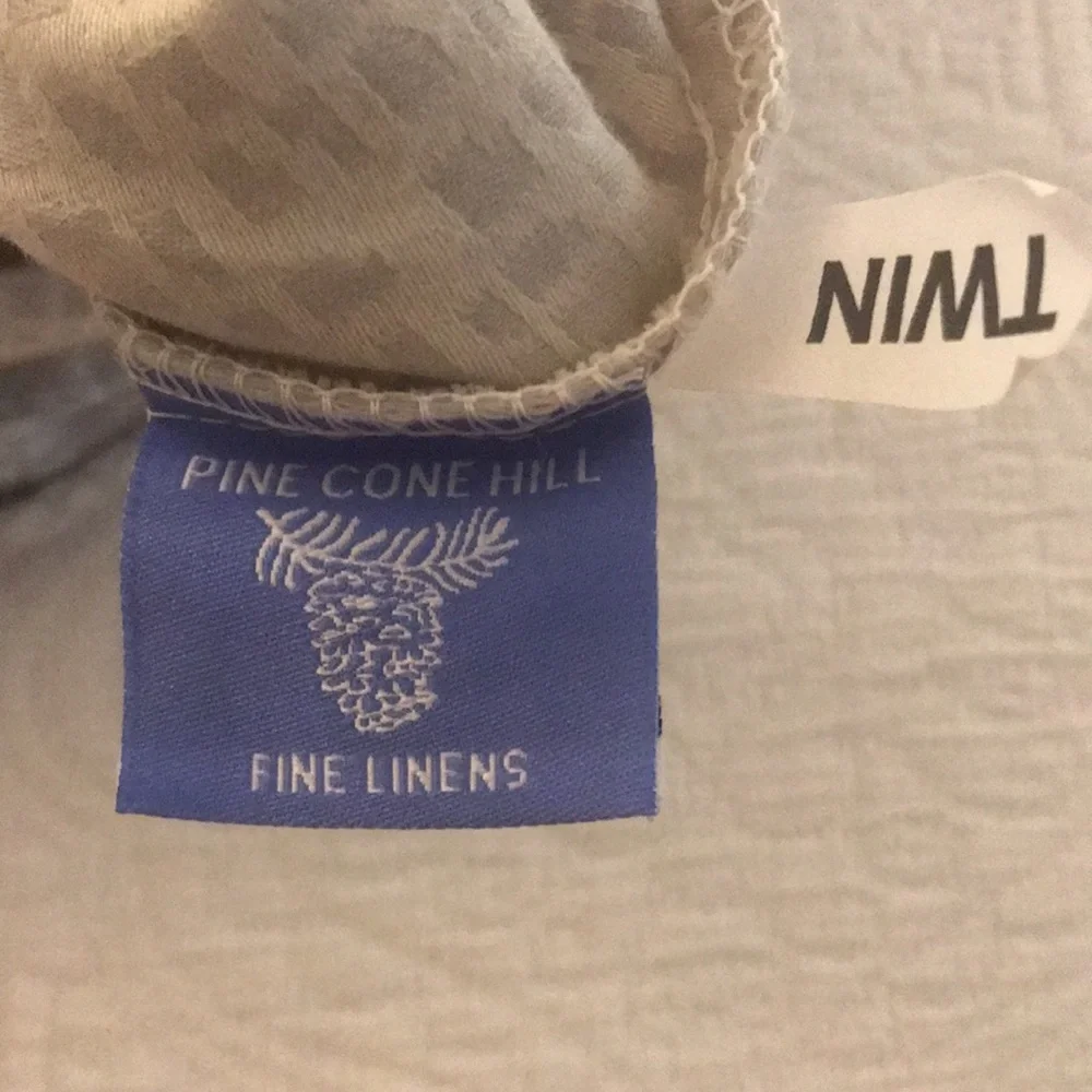 Pine Cone Hill Gray & White Modern Contemporary Pattern Duvet & Sham Twin